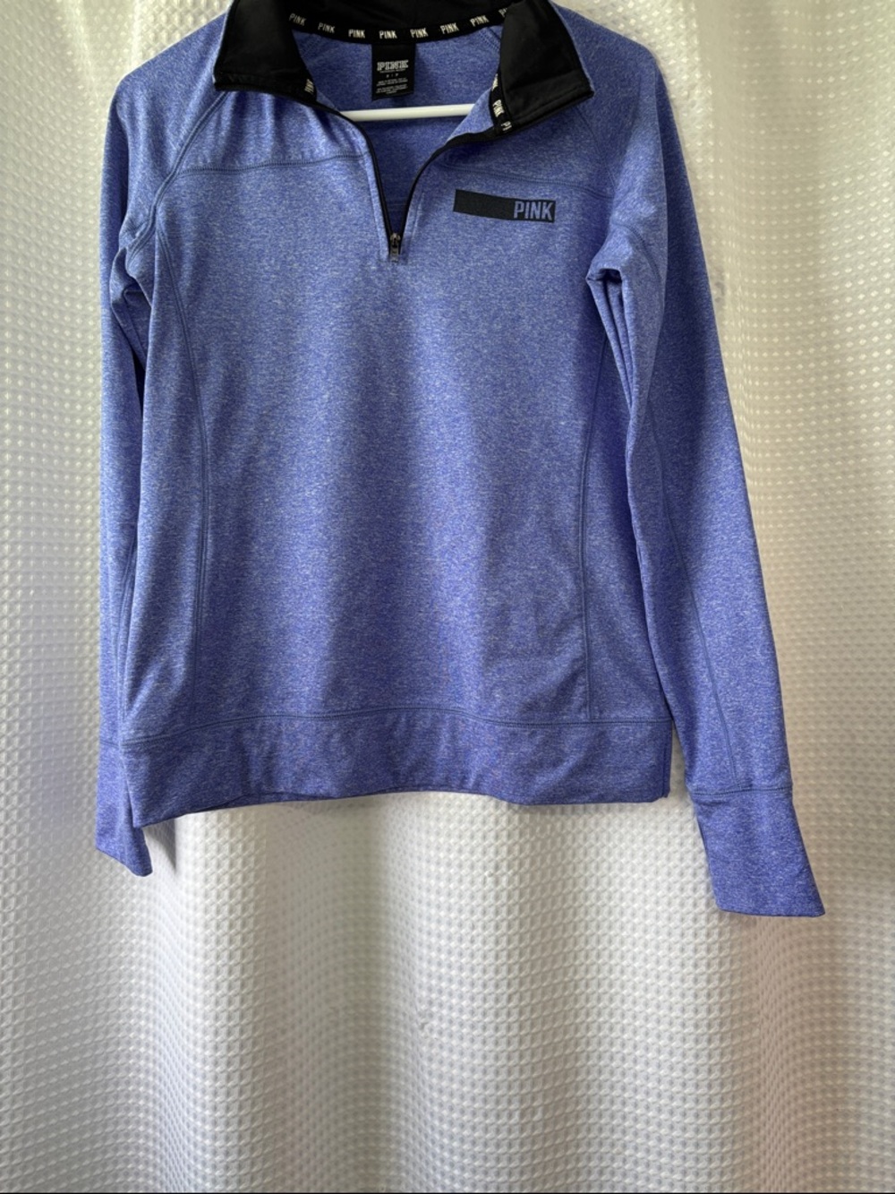 PINK Victoria's Secret Men's Heather Lavender Quarter-Zip Pullover